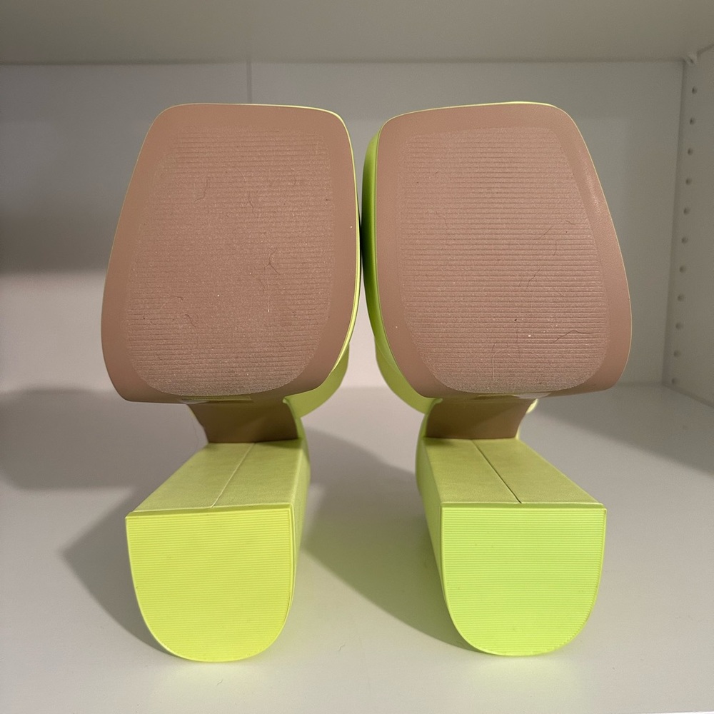 Steve Madden Tristyn Lime Platform Block Heel Sli… - image 6